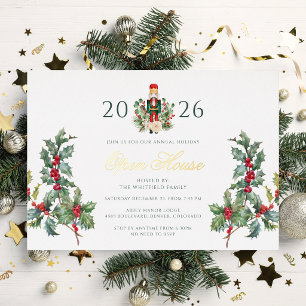 Christmas Nutcracker Open House Holiday Foil Invitation