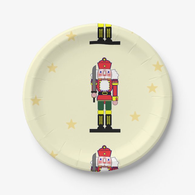 Christmas nutcracker paper plates (Front)