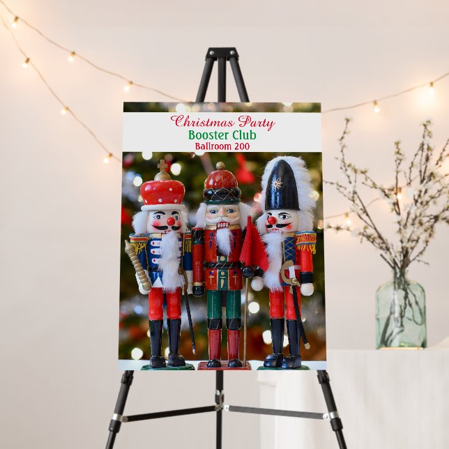 Christmas Nutcracker Party Sign Foam Core Board (In Situ (Stand))