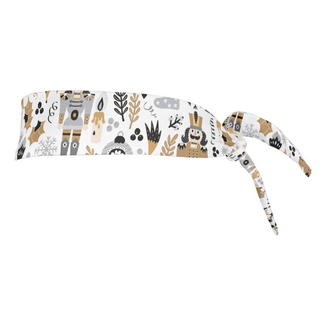 Christmas Nutcracker Pattern Tie Headband (Rotate 90)