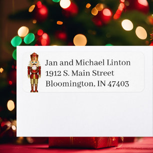 Christmas Nutcracker Personalize Return Address La Label