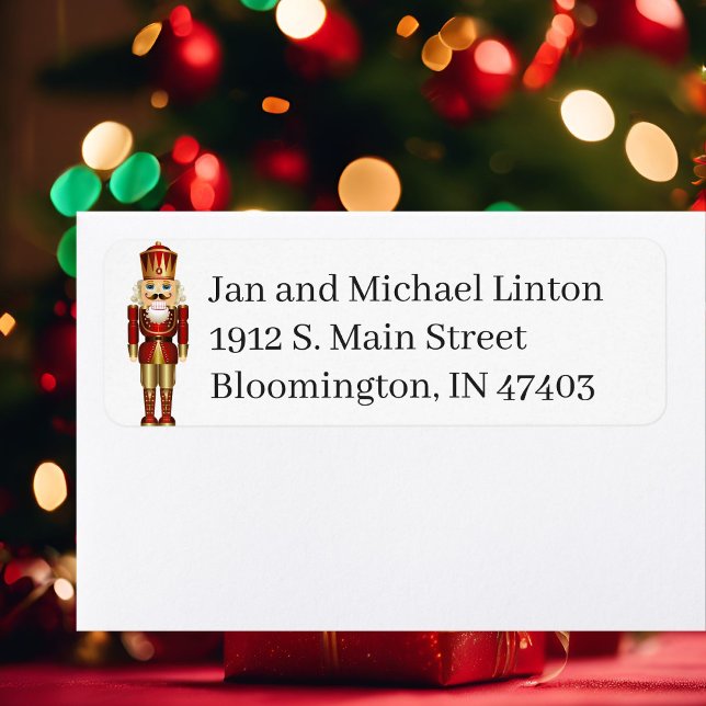 Christmas Nutcracker Personalize Return Address La Label (Creator Uploaded)