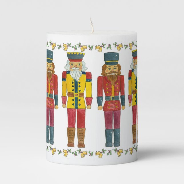 Christmas Nutcracker Pillar Candle (Front)