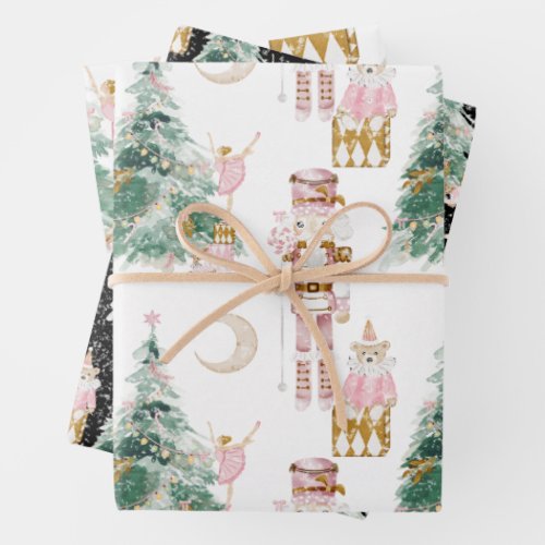 Christmas Nutcracker pink winter wonderland  Wrapping Paper Sheets