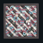 Christmas Nutcracker Plaid Blue Burgundy Jewelry Box<br><div class="desc">Thank You for visiting The Holiday Christmas Shop! You are viewing The Lee Hiller Designs Holiday Collection of Home and Office Decor,  Apparel,  Gifts,  Collectibles and more. The Designs include Lee Hiller Photography in Hand Drawn Mixed Media and  Digital Art Collection.</div>