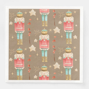 Christmas Nutcracker Rustic Kraft Paper Dinner Napkins