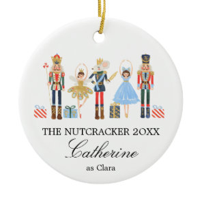 Christmas Nutcracker Soldier Clara Ballet Dancer Ceramic Ornament