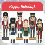 Christmas Nutcracker Soldier Custom Text Square Sticker<br><div class="desc">Christmas Nutcracker Soldier Custom Text or Personalize Name Square Sticker</div>