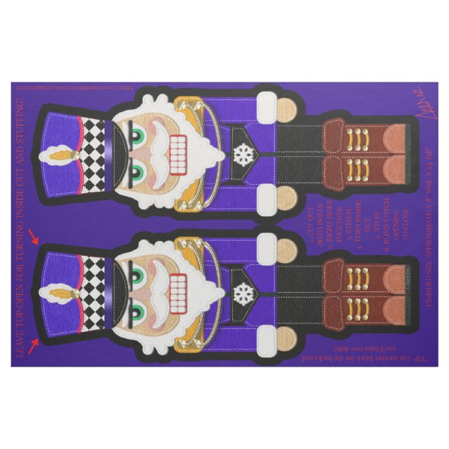 Christmas Nutcracker Soldier Fat Quarter Kit Doll Fabric (Fat Quarter)