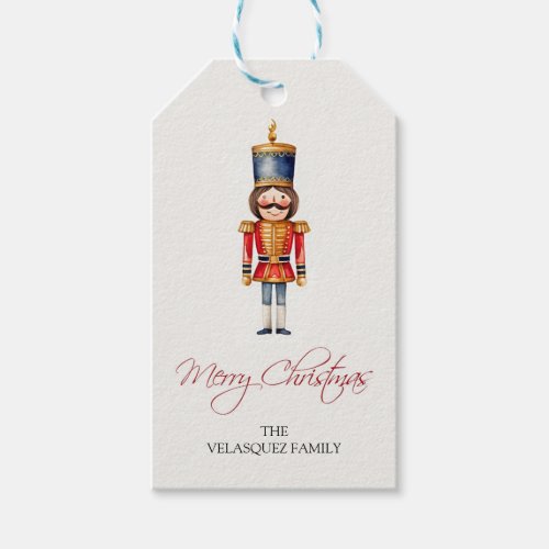 Christmas Nutcracker Soldier Gift Tag