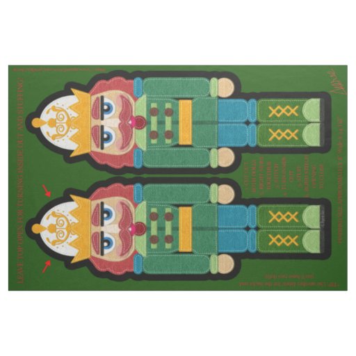 Christmas Nutcracker Soldier Soft Doll Kit Cute Fabric