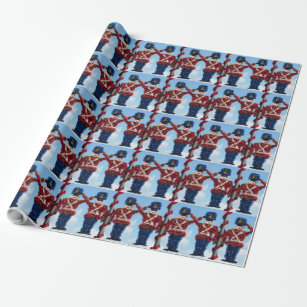 Christmas Nutcracker Soldiers Wrapping Paper