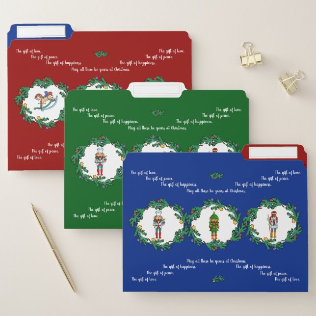 Christmas  Nutcracker Spirit File Folder (Set)