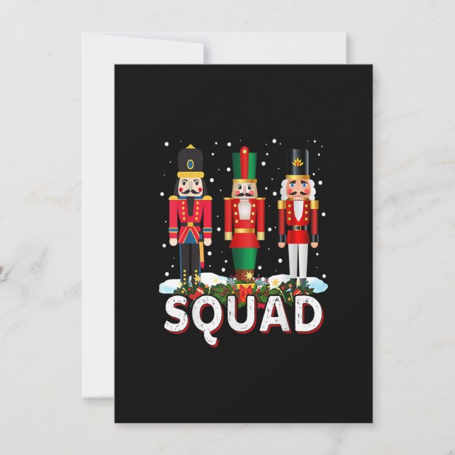 Christmas Nutcracker Squad Ballet Dance Funny Holi Invitation (Front)