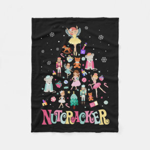 Christmas Nutcracker Squad Ballet Dance Matching F Fleece Blanket
