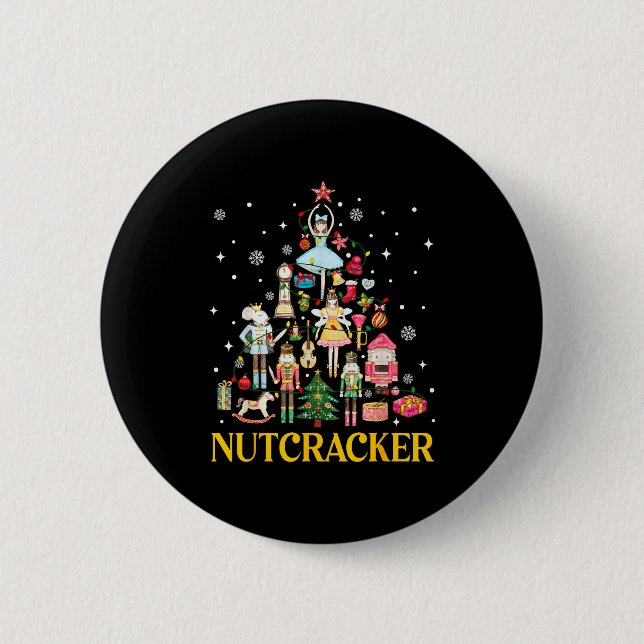 Christmas Nutcracker Squad Ballet Dance Women Kid  Button (Front)