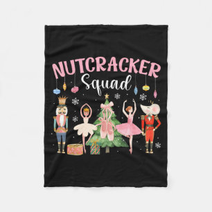 Christmas Nutcracker Squad Ballet Dance Women Kids Fleece Blanket