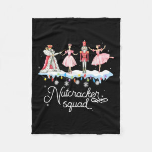 Christmas Nutcracker Squad Ballet Dance Women Kids Fleece Blanket