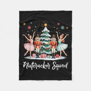Christmas Nutcracker Squad Ballet Dance Women Kids Fleece Blanket