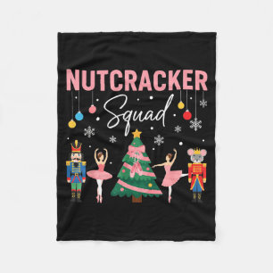 Christmas Nutcracker Squad Ballet Dance Women Kids Fleece Blanket