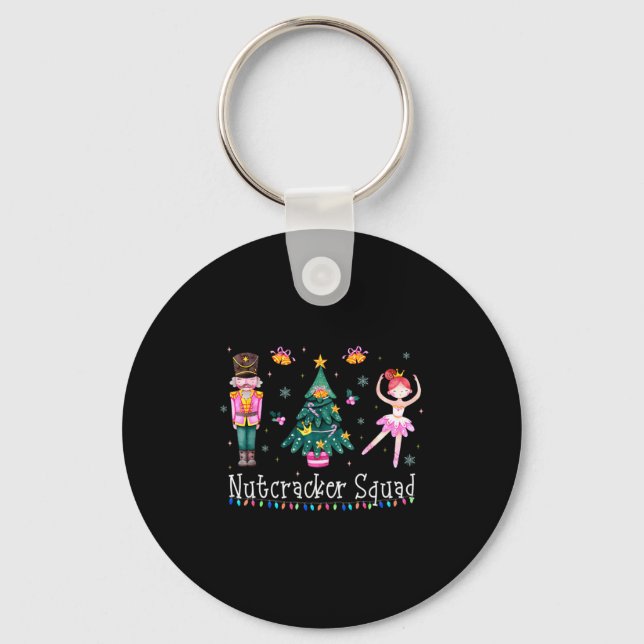 Christmas Nutcracker Squad Ballet Dance Women Kids Keychain (Front)