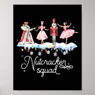 Christmas Nutcracker Squad Ballet Dance Women Kids Poster