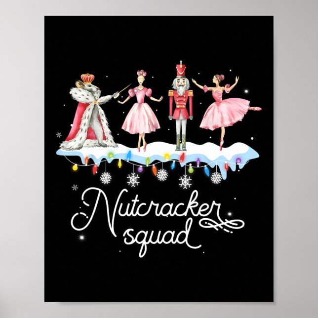 Christmas Nutcracker Squad Ballet Dance Women Kids Poster (Front)