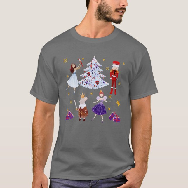 Christmas Nutcracker Squad Ballet Dance Women Kids T-Shirt (Front)