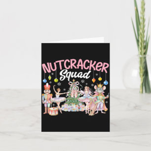 Christmas Nutcracker Squad Ballet Family Matching Card