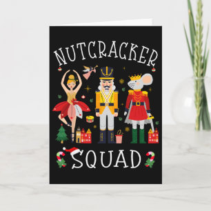 Christmas Nutcracker Squad Byllet Dance Women Kids Card