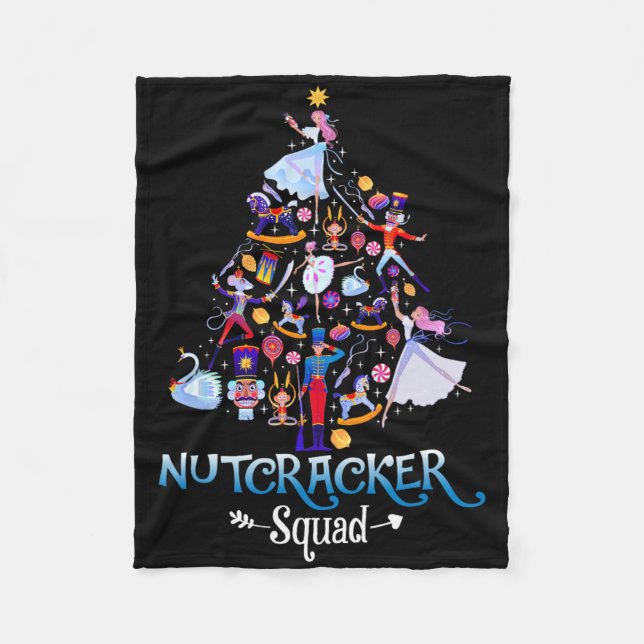 Christmas Nutcracker Squad Byllet Dance Women Kids Fleece Blanket (Front)
