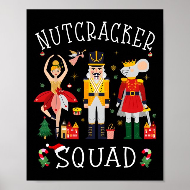Christmas Nutcracker Squad Byllet Dance Women Kids Poster (Front)