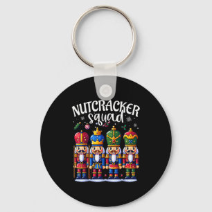 Christmas Nutcracker Squad Pajama Winter Holiday T Keychain
