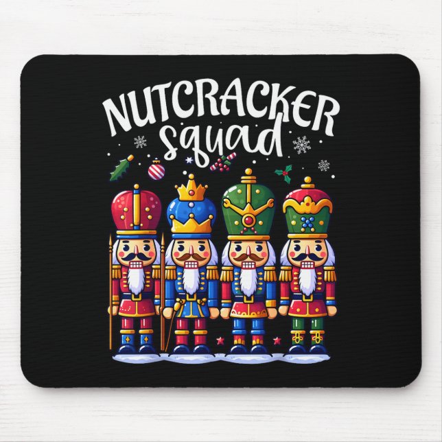 Christmas Nutcracker Squad Pajama Winter Holiday T Mouse Pad (Front)