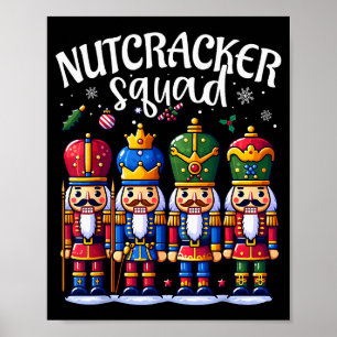 Christmas Nutcracker Squad Pajama Winter Holiday T Poster