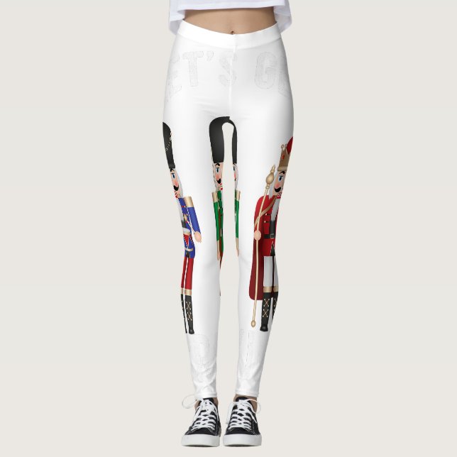 Christmas Nutcracker Squad shirt Lets get Crackin  Leggings (Front)