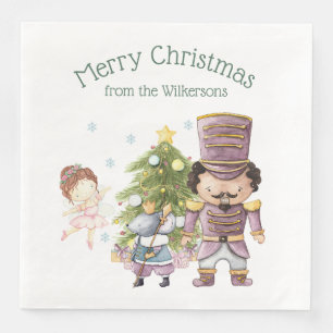 Christmas Nutcracker Sugar Plum Fairy & Mouse King Paper Dinner Napkins