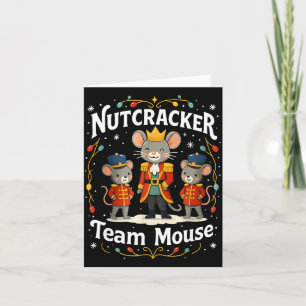 Christmas Nutcracker Team Mouse Funny Soldier Xmas Card