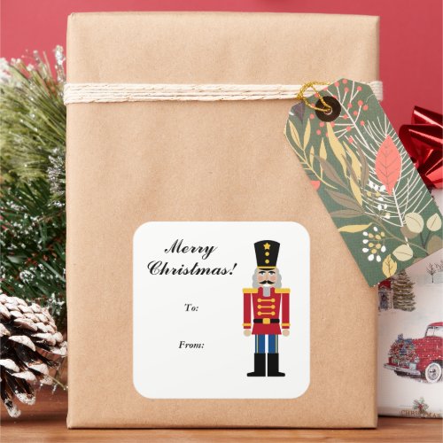 Christmas Nutcracker to and from gift tag stickers