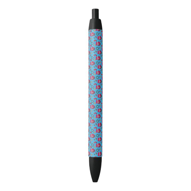 Christmas Nutcracker toy,Blue snowflake pattern Pen (Front Vertical)