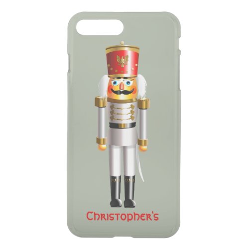 Christmas Nutcracker Toy Soldier In White Uniform iPhone 8 Plus7 Plus Case