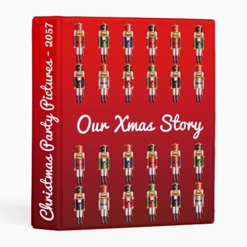 Christmas Nutcracker Toy Soldiers Army Mini Binder