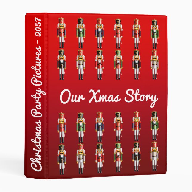 Christmas Nutcracker Toy Soldiers Army Mini Binder (Front/Spine)