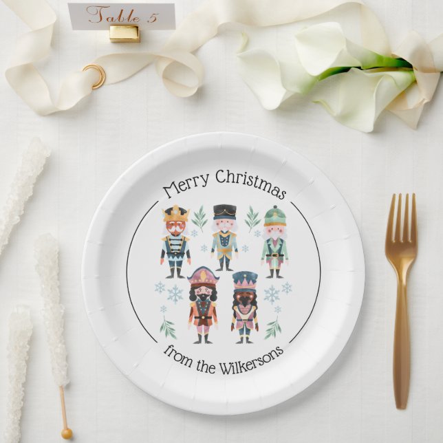 Christmas Nutcracker Toy Soldiers Paper Plates (Wedding)