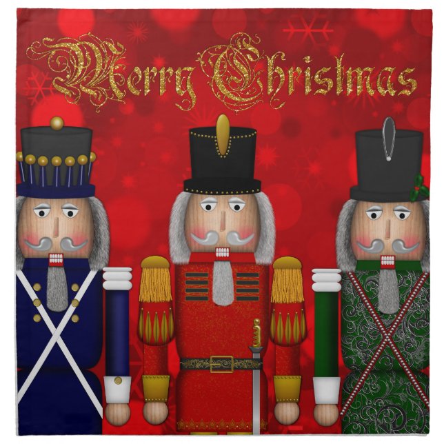 Christmas Nutcracker Trio-Dinner Napkins Set (Front)
