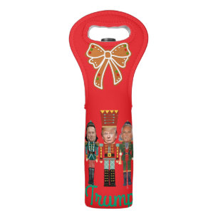 Christmas Nutcracker Trump Kennedy Musk Wine Bag