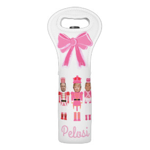Christmas Nutcracker Trump Kennedy Musk Wine Bag