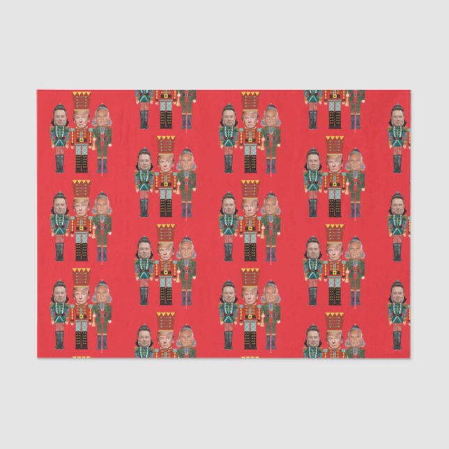 Christmas Nutcracker Trump Kennedy  Tissue Paper (Front)