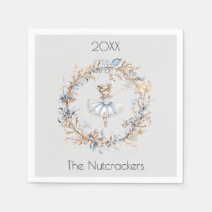 Christmas Nutcracker Watercolor Ballerina Napkins
