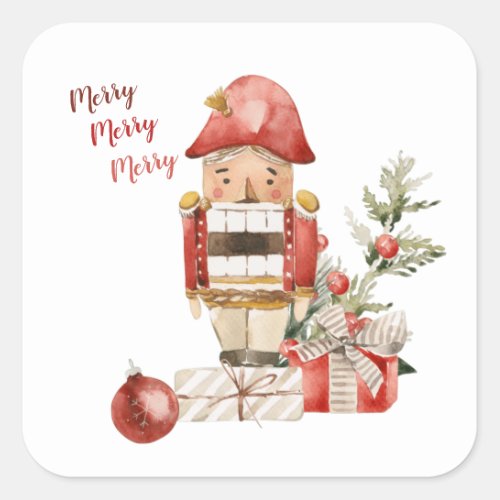 Christmas Nutcracker Watercolor Stickers